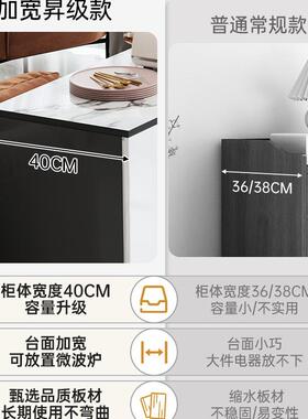 餐边柜靠墙一体茶现IEJ收代简约纳柜灰色用客厅置物柜子储物柜水