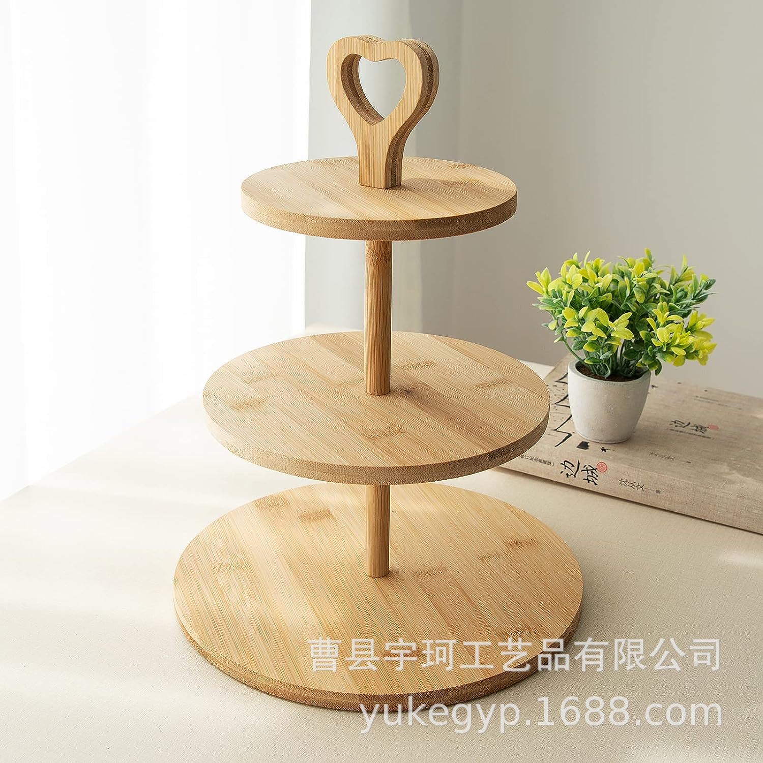 实木甜品台装饰托盘双层三层