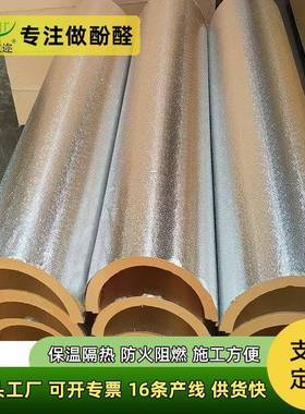 温酚醛保壳9保管暖防寒-16℃低温RSP冷冻水管保温管阻燃防火铝箔
