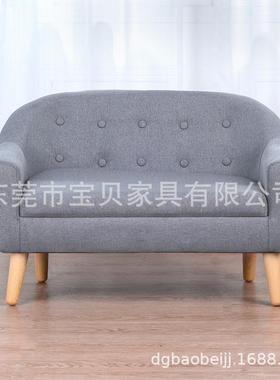 儿双人家阅具装饰椅迷你小童沙发凳艺PVC皮懒人宝宝读学KTW习沙发