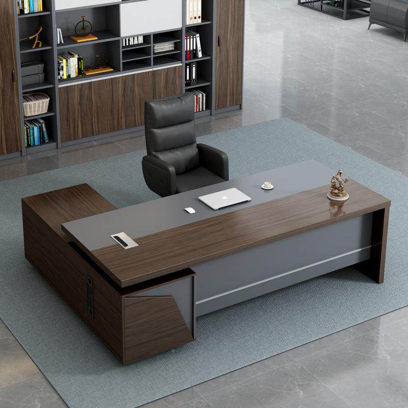 老桌办公板脑桌简约现办公室家OFY具桌代椅组合电经理主管桌子大