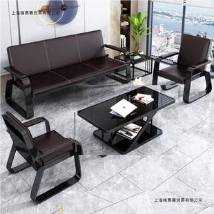办公沙发简约现代铁艺商务接会办公无品牌/客待三沙发中间人茶几