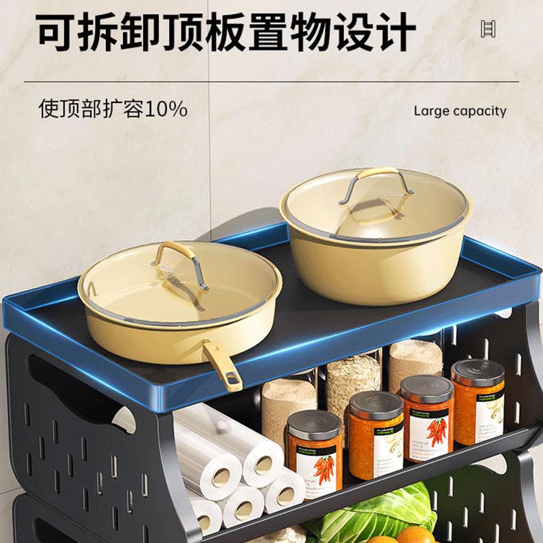 厨菜水篮子置物架848多层落地可菜移动果房蔬收纳置物万向轮小推