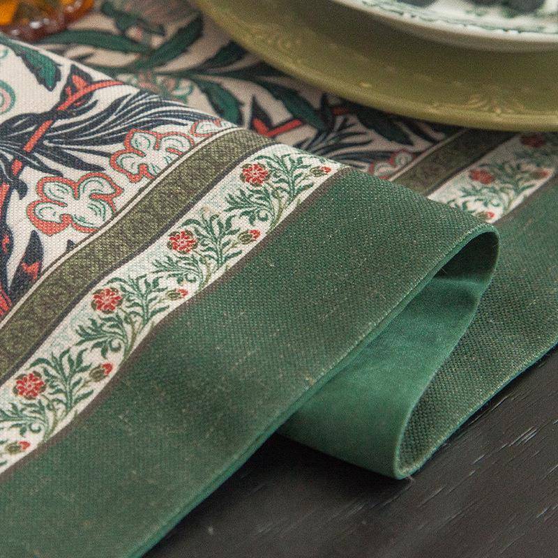 美式桌旗复古CAV轻奢氛布围感亚麻桌防水几斗柜茶台电布视柜桌布