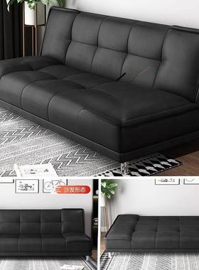 实木叠两SVS用小折皮发床沙客厅小户型新款公寓卧室发出沙租房屋