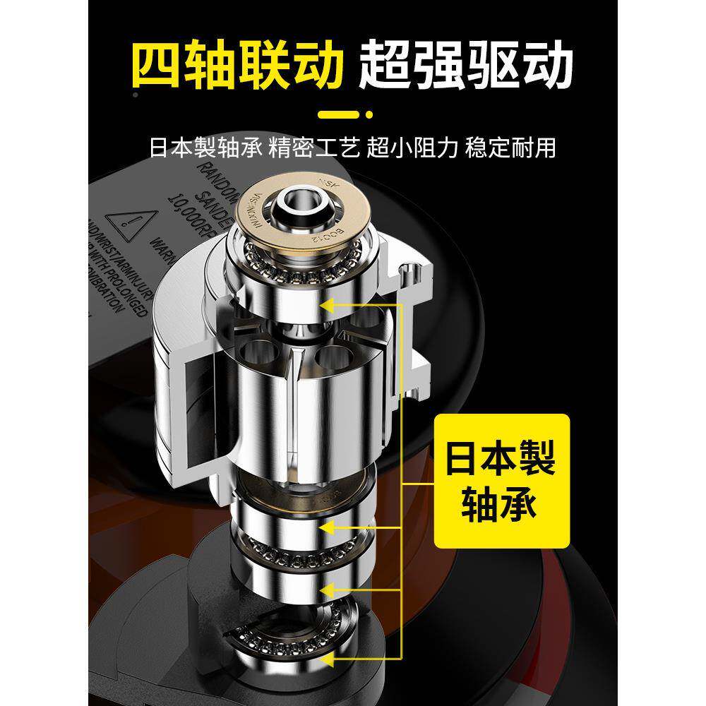 气打磨机小型砂蜡纸干磨光YQG动机工业级高速5寸汽车打抛光磨气磨