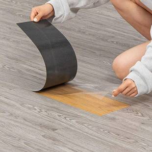 10平方-VC地板贴仿木地地板自粘板革翻新YUE改造家P用地耐磨胶地