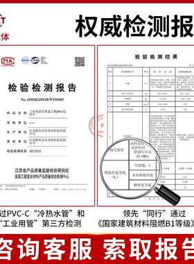 CVC国标/美检查口管清扫口排P水管立管三通排污-检修口PVCC氯化聚