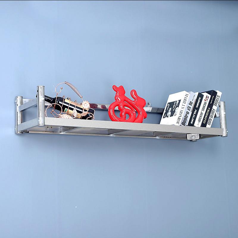 cs厨房不钢一层置物DNU锈调架带护栏墙上收纳整理挂架子单层料墙