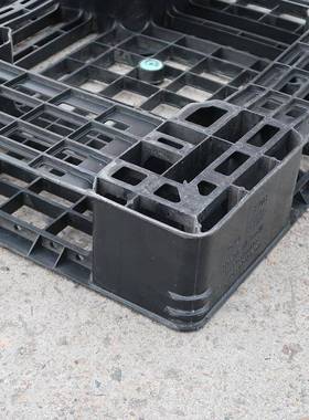 111塑1出黑色网格田字料托盘ADV卡板叉车托防板仓库物流潮垫板口