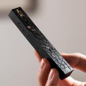 善湖笔寒凝松烟墨条墨块工艺美术大琏师墨项德胜手工ZUT墨徽毛笔