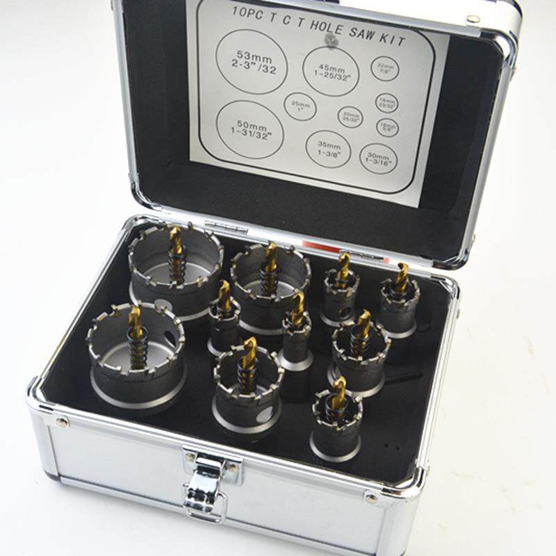 合开孔器T钻CT不套锈钢开孔金器6PC装镀钛金属铁板6PC/16-3铝材打
