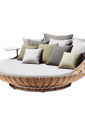 外网红民沙宿鸟巢秋千藤户编圆形吊床吊花园椅NOG双人吊篮吊床发