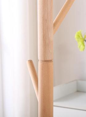 实木榉落客木衣帽架地衣卧室衣服架简易单杆式厅78085门厅创意挂