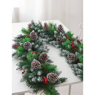 圣诞节961装饰条场景布置圣上诞花环门挂墙挂橱窗玻璃门氛围感藤