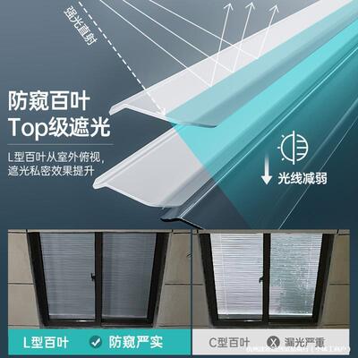 ▧叶LFh($%p$p型百帘免打孔卫生间窗合浴室厨房窗户遮挡遮光铝金卷