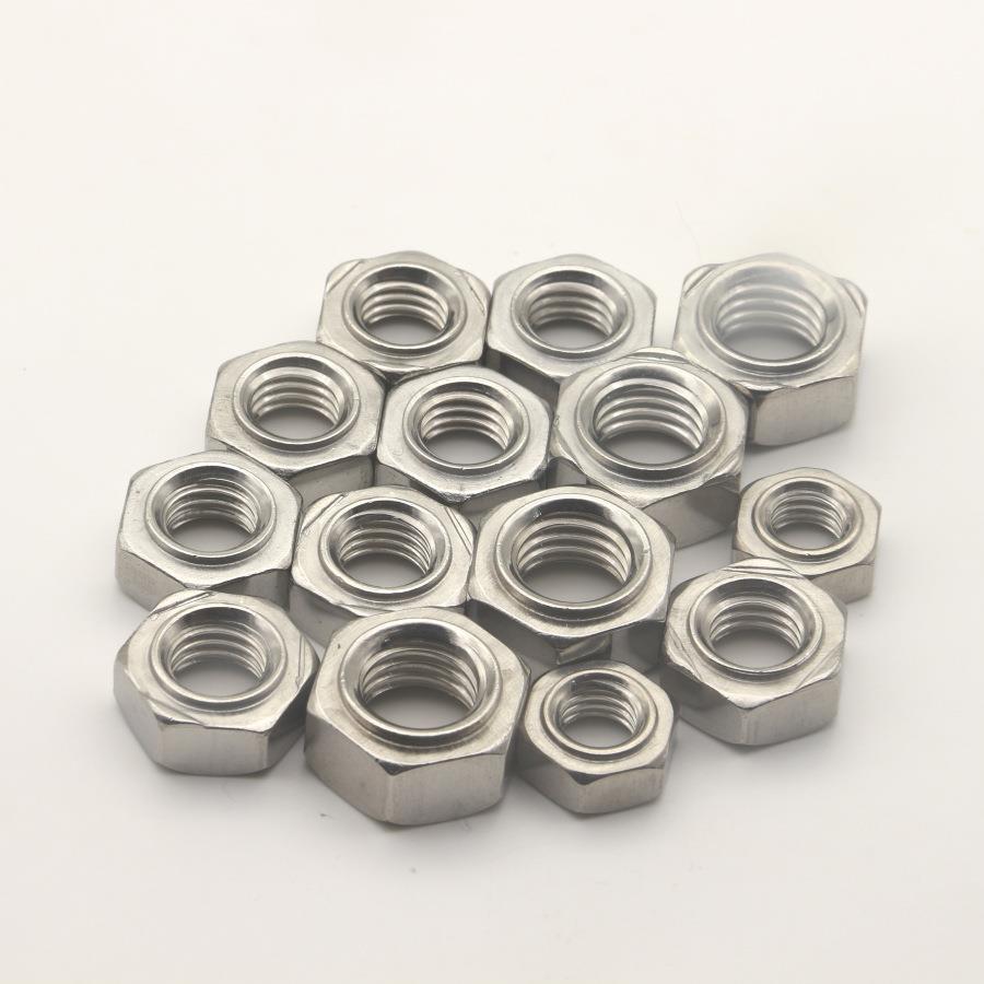 20锈7881/304不钢角焊接螺母电碰焊六螺帽M4M5M6焊M8M10M12点焊螺