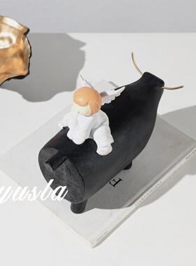 新中式法式饰古风卡通可爱童儿XTU房间电视柜售楼处中玄关摆件软