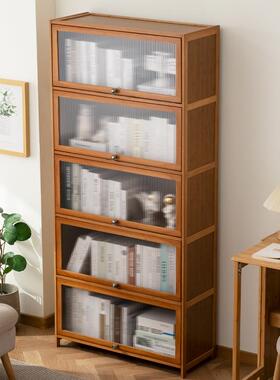 书柜置物简架落地书儿架QZE子童层易客厅家用收纳柜储物柜实木多
