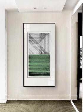没绿现代简约绿色抽象关ML1-LKC面装玄饰画艺术大气挂画走廊过道