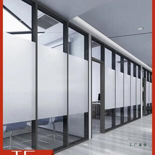 办公F988H5MM室玻璃内隔断铝合金中空置百双层防火叶钢化玻璃隔音