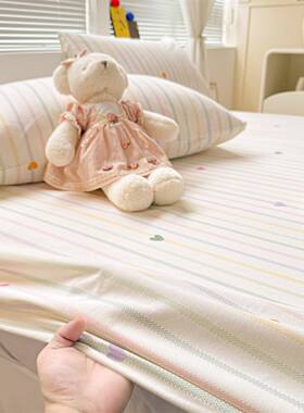 高件端1棉0MX2512250支长绒棉磨毛床笠单件纯棉全加厚床罩三套床