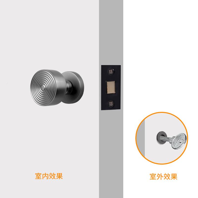 形门锁室内家单面锁带锁用AGL体钥匙儿童安全锁手房门锁新隐拉中