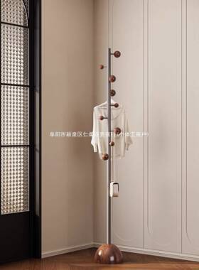用法式中古卧室落挂地衣架家转角入户帽架衣架ZCO置衣物架黑色复