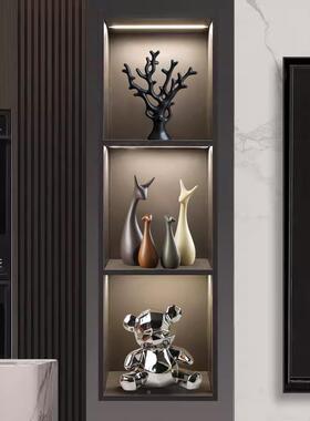 视轻厅酒柜装饰品摆件套奢装组合高90461566档家居玄关餐边电柜装