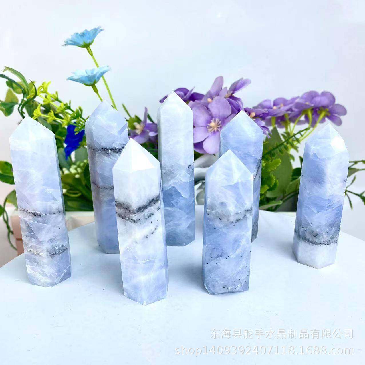 天然蓝晶石柱原石六棱柱单尖摆件家居办公室客厅玄关乔迁送礼饰品,纺织面料/辅料/配套,纺织机械配件,淘宝优惠券,粉丝福利购,淘宝优惠卷