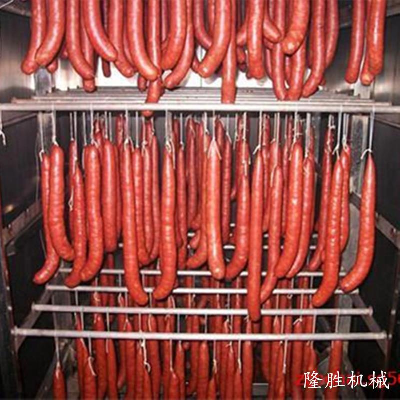 100型多功能驴板肠蒸煮上色炉五香驴肉烟熏炉设备驴肉干不锈钢