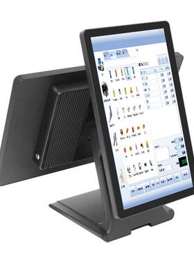 外贸优选私模金属款18.5寸可横可竖双屏cashregister收银一体机