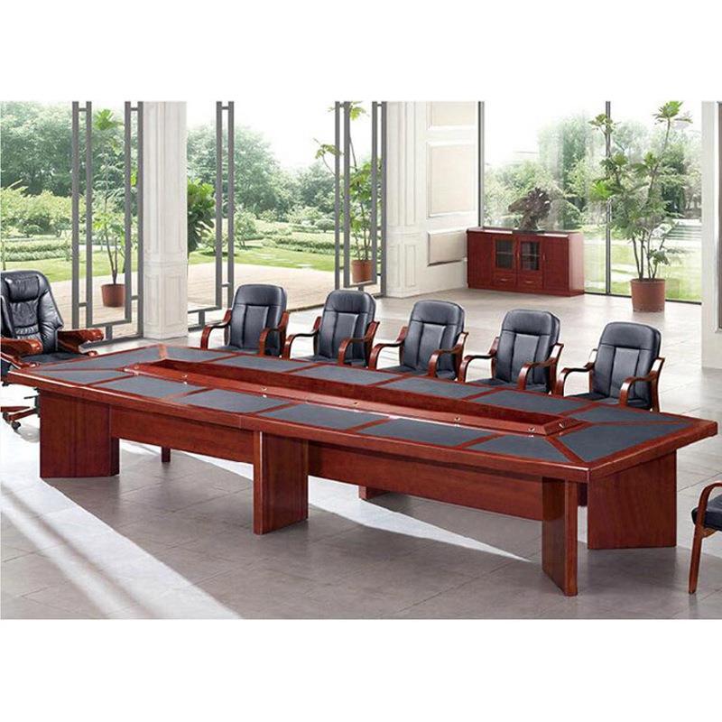 北京办公家具烤漆木质会议桌多人开会条形办公室会议室长桌椅