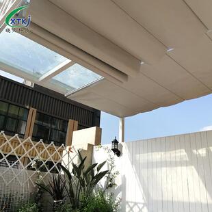阳光房遮阳顶帘电动窗帘遥控遮阳棚自动玻璃房隔热智能电动天棚帘