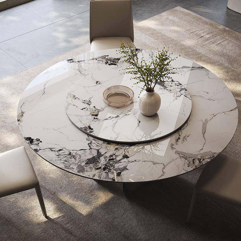 岩板圆形餐桌椅组合带转盘轻奢家用圆桌饭桌现代简约餐厅,机械设备,其他机械设备,淘宝优惠券,粉丝福利购,淘宝优惠卷