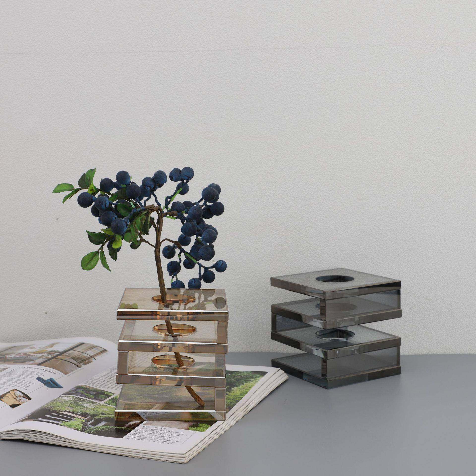 现代简约创意水晶扭曲异形花瓶样板间客厅酒柜家居茶几装饰品摆件,机械设备,其他机械设备,淘宝优惠券,粉丝福利购,淘宝优惠卷