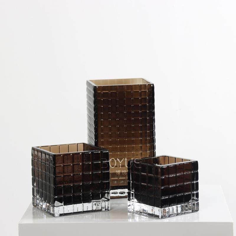 简约现代城市之光烛台方形大口径玻璃花瓶家用餐桌客厅水培软装饰,机械设备,其他机械设备,淘宝优惠券,粉丝福利购,淘宝优惠卷