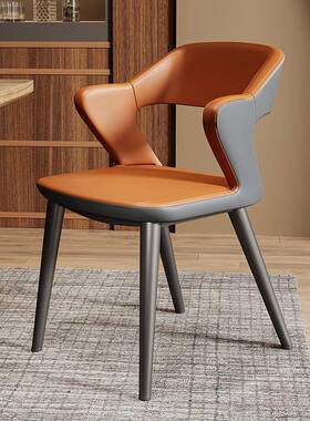 餐椅轻奢感家用主人书桌椅子舒服久坐餐桌椅休闲餐厅靠背凳子