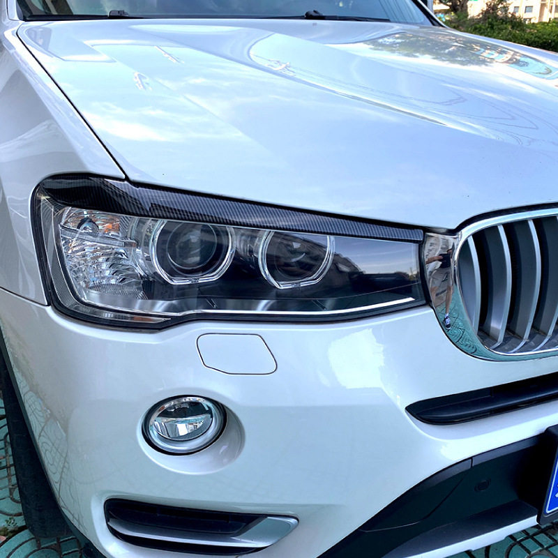 适用宝马bmwx3f25x4f2614-17款灯眉前大灯车贴外饰改装配件