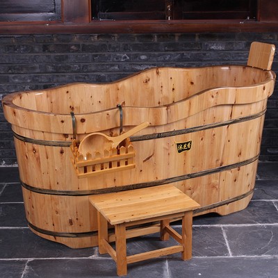 香柏木泡澡木桶成人家用洗澡浴桶中式实木浴缸桑拿瑶浴木质药浴盆