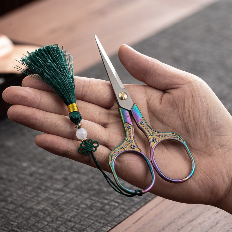 小泡袋子红茶叶包茶剪刀复古加厚小剪刀日式茶道用品功夫茶具配件