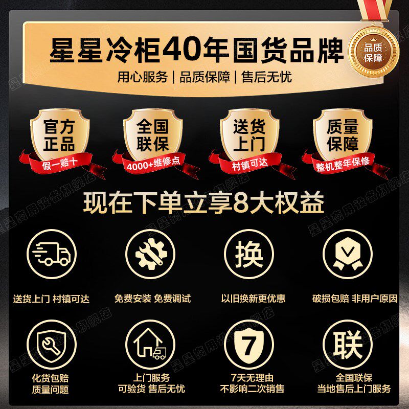星星冰柜家用商用205/305L小型减霜冰箱冷藏冷冻铜管一级能效冷柜