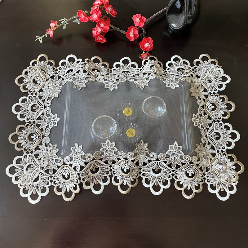 欧式蕾丝万能盖布茶盘茶具防尘罩盖布床头柜微波炉多用盖巾布艺