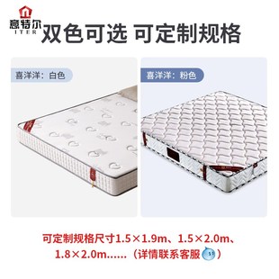 椰棕弹簧床垫厚21cm1.5m双人床1.8m席梦思软硬两用可定制任意尺寸