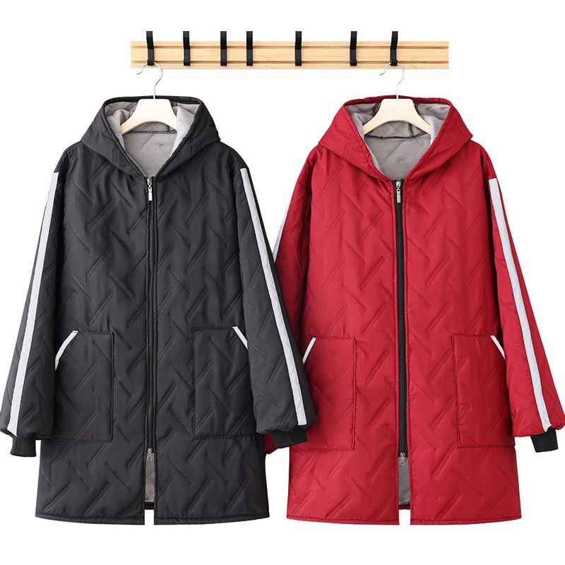 冬季长袖围裙家用厨房防水罩衣女加绒工作服棉服加棉户外大人外套