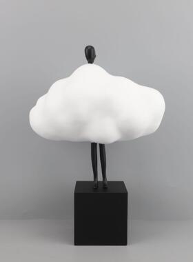 现代简约云01关朵人树物摆件客厅茶几样板房售楼部玄创意软装脂饰