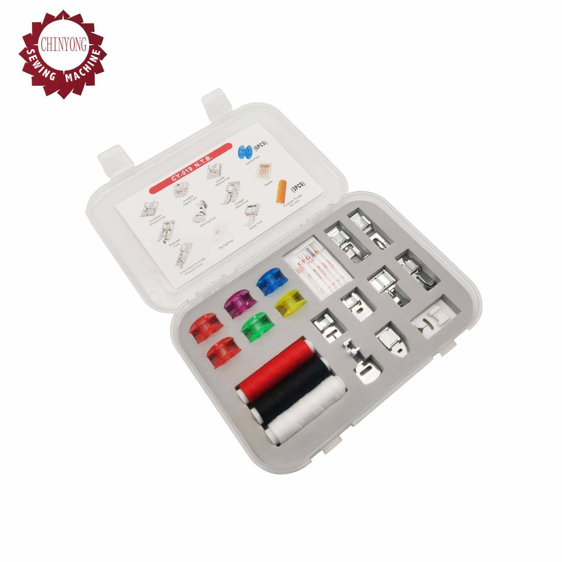 家用缝纫机脚套装家用风琴压机针RGAN整OCY-019N机19件套配装梭芯