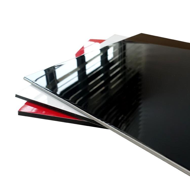 山东塑板工厂mm15丝料黑色711室内外吊普铝顶门4头广告幕墙