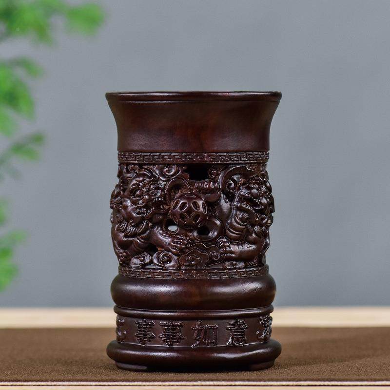 黑檀木雕笔实事事如意木木质创意制工办木公室装饰品教筒师送礼艺,家居饰品,根雕,淘宝优惠券,粉丝福利购,淘宝优惠卷