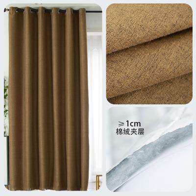 夹室688隔音背超简轻柔卧窗帘约现代全遮光2022年新款客棉厅成品